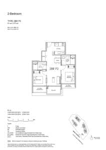 Lentor Gardens Residences 2 Bedroom Premium Type 2BR P2