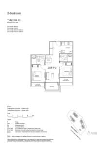 Lentor Gardens Residences 2 Bedroom Premium Type 2BR P3