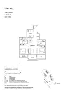 Lentor Gardens Residences 2 Bedroom Premium Type 2BR P4