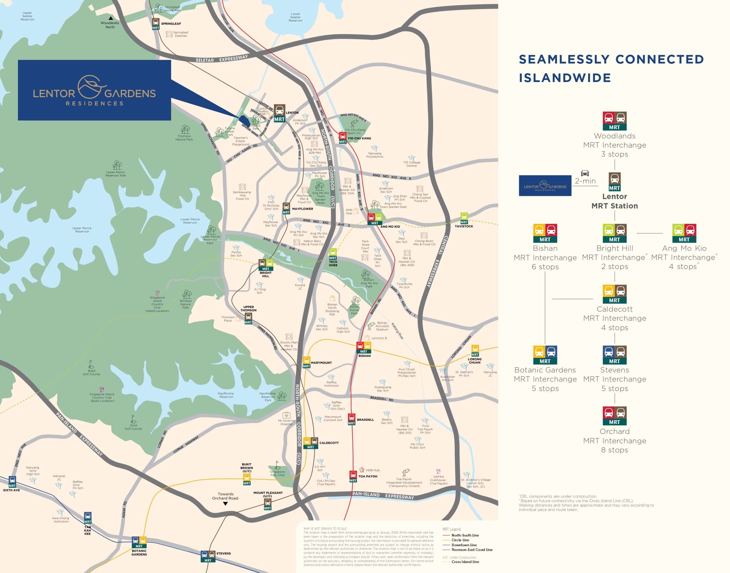 Lentor Gardens Residences Location Map